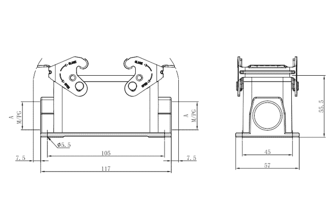 Сверхпрочный корпус разъема S16B-SM-2L.M-PG21 SUPU Сверхпрочный корпус разъема S16B-SM-2L.M-PG21 SUPU