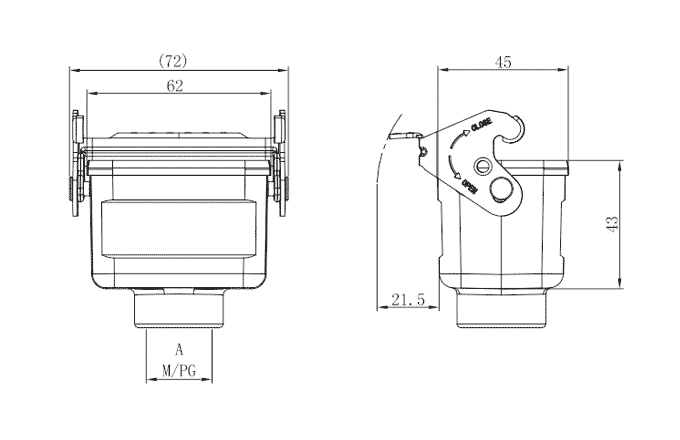 Сверхпрочный корпус разъема S6B-CC-1L.M-M20 SUPU