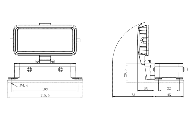 Сверхпрочный корпус разъема S16B-BM-4B-PC SUPU