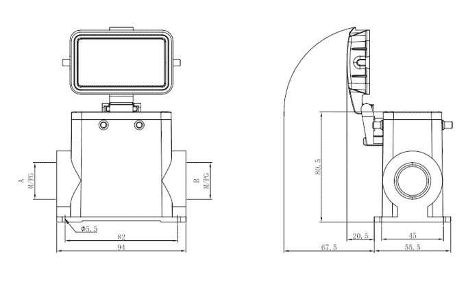 Сверхпрочный корпус разъема S10B-SMH-4B-2PG29-PC SUPU