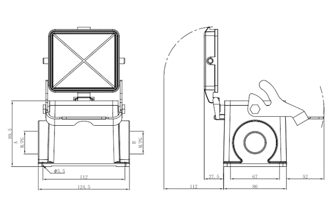 Сверхпрочный корпус разъема S32B-SM-1L.M-2PG36-PC SUPU