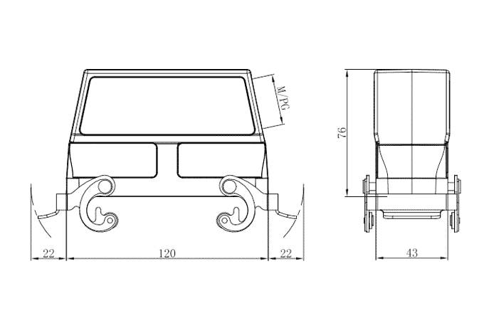 Сверхпрочный корпус разъема S24B-TE-2L.M-M25 SUPU Сверхпрочный корпус разъема S24B-TE-2L.M-M25 SUPU