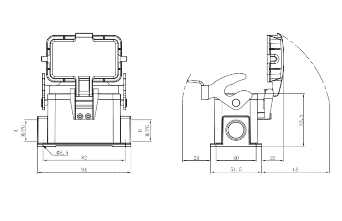 Сверхпрочный корпус разъема S10B-SM-1L.M-2M25-MC SUPU