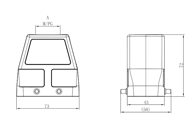 Сверхпрочный корпус разъема S10B-TEH-4B-PG29 SUPU