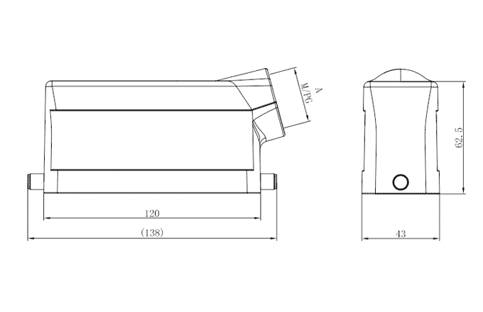Сверхпрочный корпус разъема S24B-SE-2B-M32 SUPU