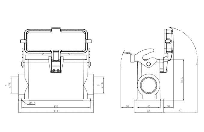 Сверхпрочный корпус разъема S24B-SMH-1L.M-M32-PC SUPU