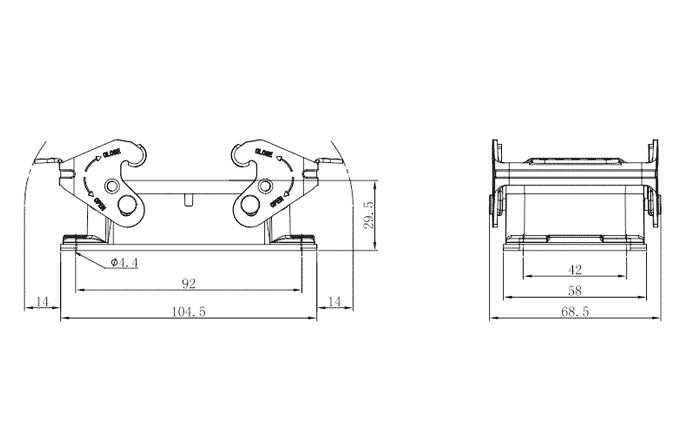 Сверхпрочный корпус разъема S32A-BM-2L.M SUPU Сверхпрочный корпус разъема S32A-BM-2L.M SUPU