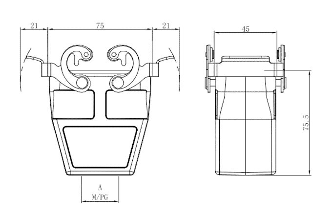 Сверхпрочный корпус разъема S10B-CCH-2L.M-PG29 SUPU Сверхпрочный корпус разъема S10B-CCH-2L.M-PG29 SUPU