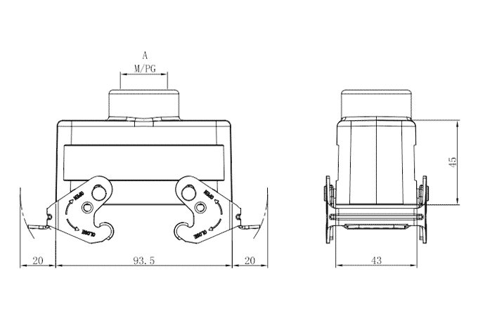 Сверхпрочный корпус разъема S16B-TE-2L.M-PG21 SUPU Сверхпрочный корпус разъема S16B-TE-2L.M-PG21 SUPU