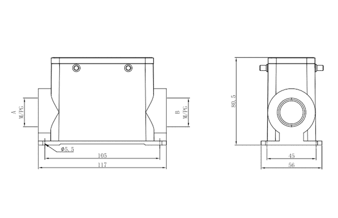 Сверхпрочный корпус разъема S16B-SMH-4B-PG29 SUPU Сверхпрочный корпус разъема S16B-SMH-4B-PG29 SUPU