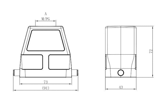 Сверхпрочный корпус разъема S10B-TEH-2B-PG21 SUPU