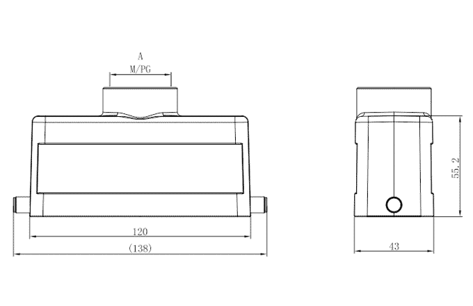 Сверхпрочный корпус разъема S24B-TE-2B-M32 SUPU Сверхпрочный корпус разъема S24B-TE-2B-M32 SUPU