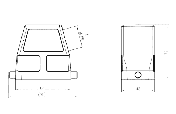 Сверхпрочный корпус разъема S10B-SEH-2B-M25 SUPU Сверхпрочный корпус разъема S10B-SEH-2B-M25 SUPU