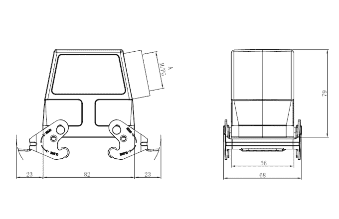 Сверхпрочный корпус разъема S32A-SEH-2L.M-PG29 SUPU Сверхпрочный корпус разъема S32A-SEH-2L.M-PG29 SUPU