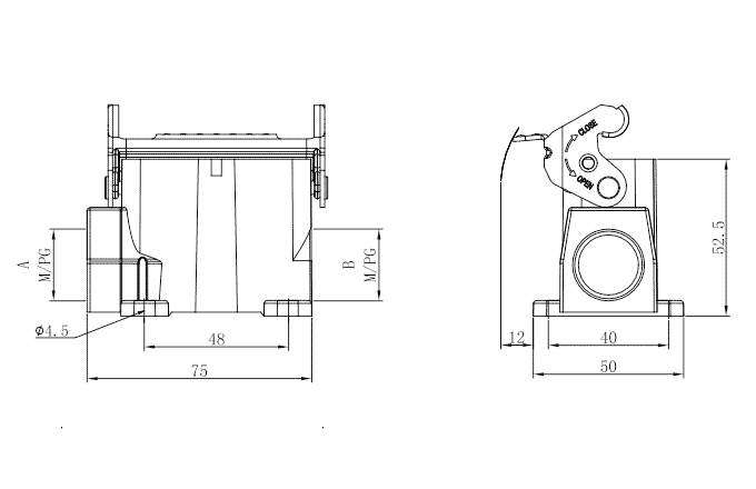 Сверхпрочный корпус разъема S10A-SM-1L.M-2M20 SUPU