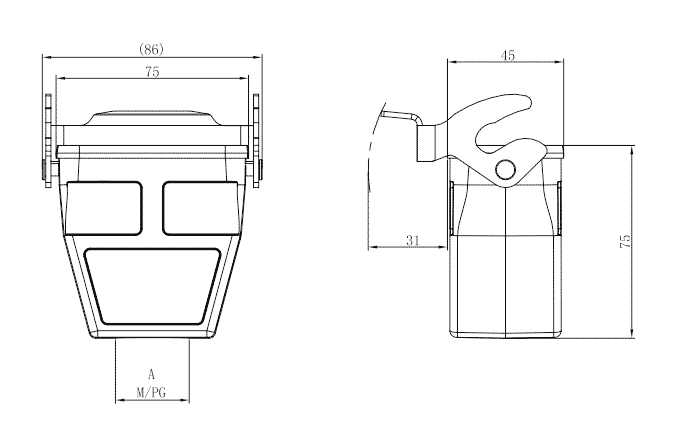 Сверхпрочный корпус разъема S10B-CCH-1L.M-PG29 SUPU Сверхпрочный корпус разъема S10B-CCH-1L.M-PG29 SUPU