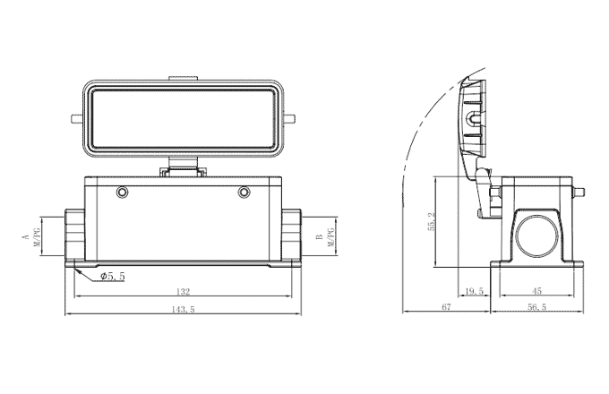 Сверхпрочный корпус разъема S24B-SM-4B-M25-MC SUPU
