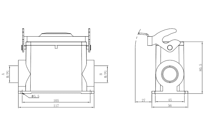 Сверхпрочный корпус разъема S16B-SMH-1L.M-2PG21 SUPU Сверхпрочный корпус разъема S16B-SMH-1L.M-2PG21 SUPU