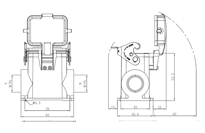 Сверхпрочный корпус разъема S6B-SMH-1L.M-PG29-PC SUPU Сверхпрочный корпус разъема S6B-SMH-1L.M-PG29-PC SUPU