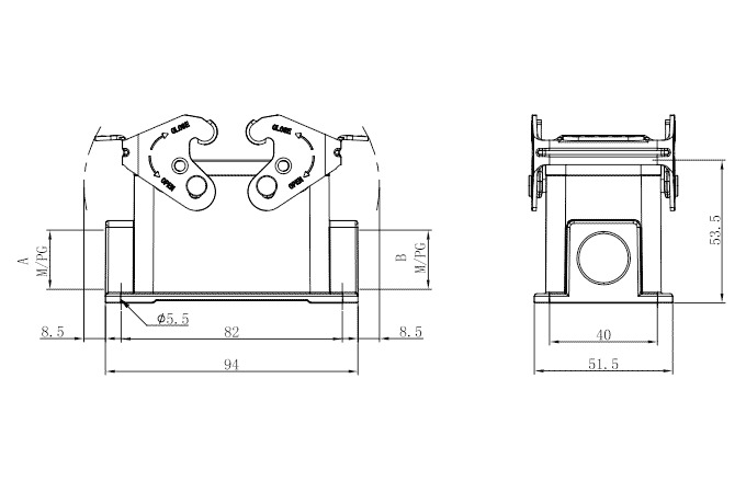 Сверхпрочный корпус разъема S10B-SM-2L.M-M25 SUPU Сверхпрочный корпус разъема S10B-SM-2L.M-M25 SUPU