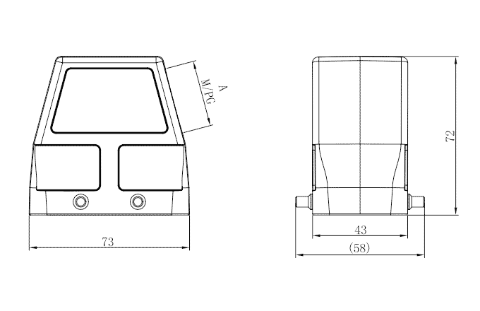 Сверхпрочный корпус разъема S10B-SEH-4B-PG21 SUPU Сверхпрочный корпус разъема S10B-SEH-4B-PG21 SUPU