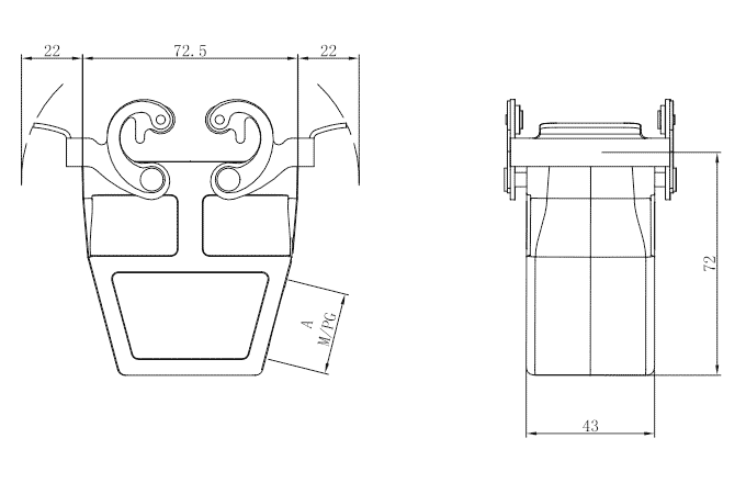 Сверхпрочный корпус разъема S10B-SEH-2L.M-PG29 SUPU Сверхпрочный корпус разъема S10B-SEH-2L.M-PG29 SUPU