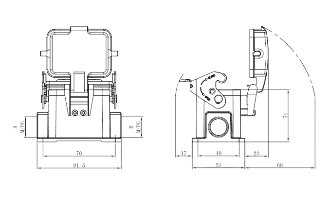 Сверхпрочный корпус разъема S6B-SM-1L.M-2M25-MC SUPU Сверхпрочный корпус разъема S6B-SM-1L.M-2M25-MC SUPU