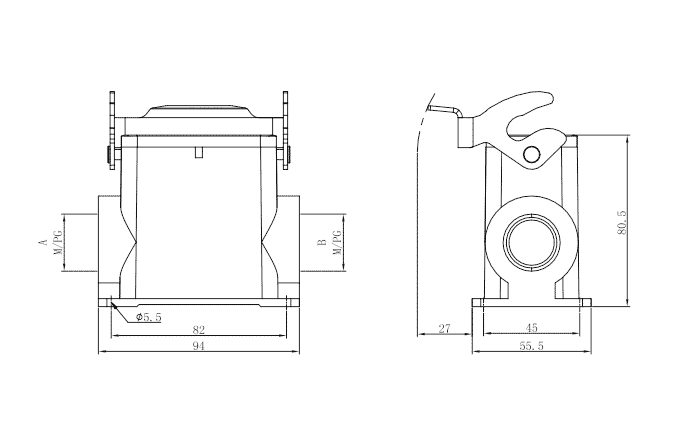 Сверхпрочный корпус разъема S10B-SMH-1L.M-M25 SUPU Сверхпрочный корпус разъема S10B-SMH-1L.M-M25 SUPU