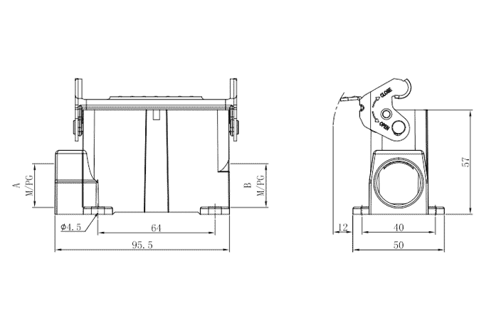 Сверхпрочный корпус разъема S16A-SM-1L.M-2M20 SUPU