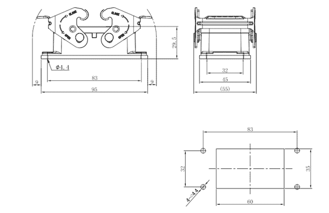 Сверхпрочный корпус разъема S10B-BM-2L.M SUPU Сверхпрочный корпус разъема S10B-BM-2L.M SUPU