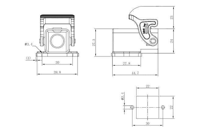Сверхпрочный корпус разъема S3A.P-BM-1L-SE SUPU Сверхпрочный корпус разъема S3A.P-BM-1L-SE SUPU
