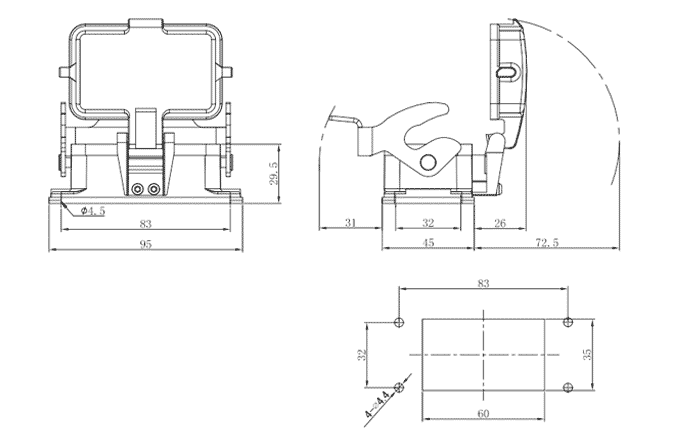 Сверхпрочный корпус разъема S10B-BM-1L.M-MC SUPU