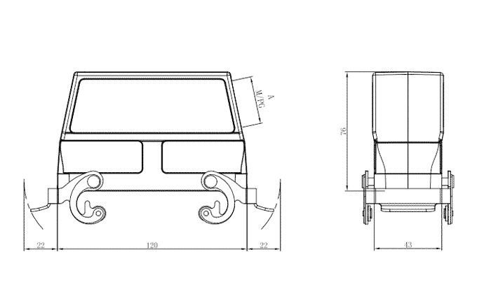 Сверхпрочный корпус разъема S24B-SEH-2L.M-PG29 SUPU