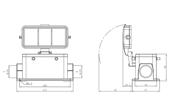 Сверхпрочный корпус разъема S16B-SM-4B-PG21-MC SUPU Сверхпрочный корпус разъема S16B-SM-4B-PG21-MC SUPU