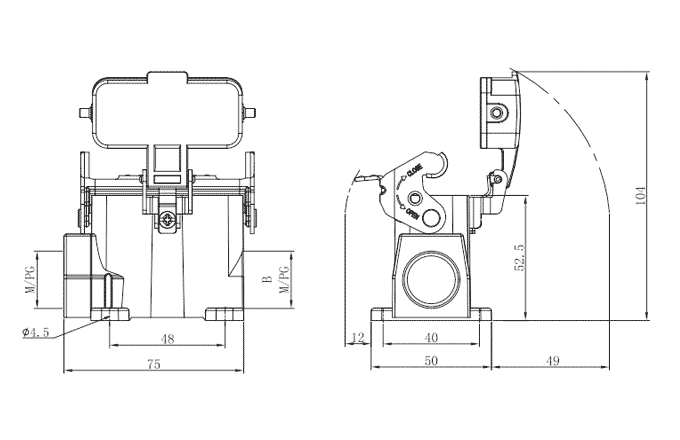 Сверхпрочный корпус разъема S10A-SM-1L.M-2PG16-MC SUPU Сверхпрочный корпус разъема S10A-SM-1L.M-2PG16-MC SUPU