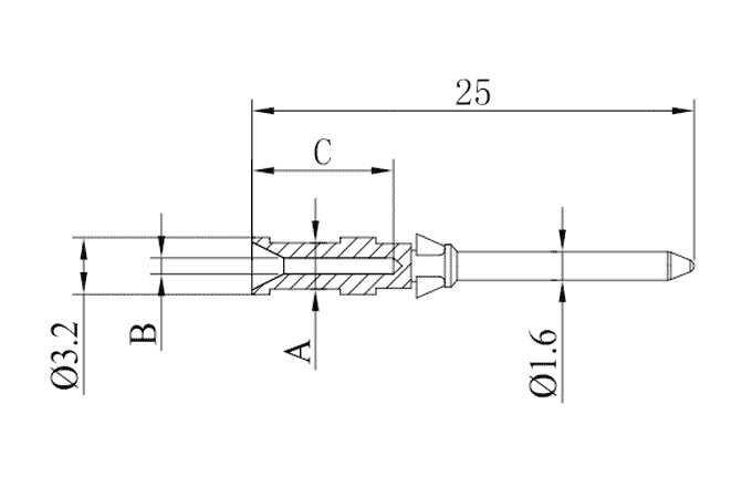 Контакт для разъема серии Heavy-duty SCGM-010-1.5 SUPU Контакт для разъема серии Heavy-duty SCGM-010-1.5 SUPU