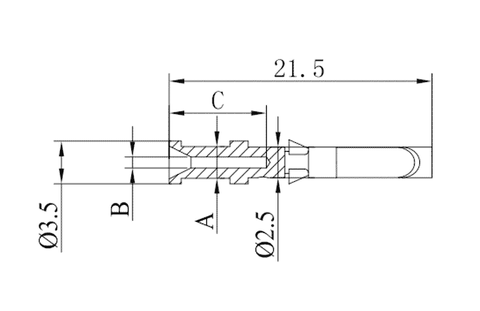 Контакт для разъема серии Heavy-duty SCGF-010-2.5 SUPU Контакт для разъема серии Heavy-duty SCGF-010-2.5 SUPU