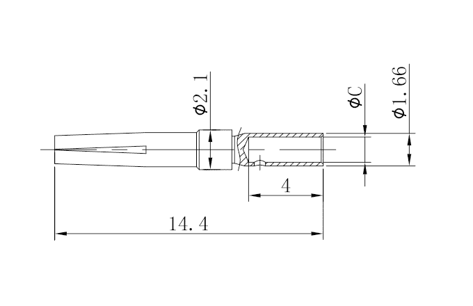 Контакт для разъема серии Heavy-duty SCGF-005-0.52 SUPU Контакт для разъема серии Heavy-duty SCGF-005-0.52 SUPU