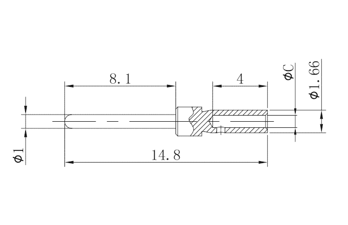 Контакт для разъема серии Heavy-duty SCGM-005-0.52 SUPU Контакт для разъема серии Heavy-duty SCGM-005-0.52 SUPU