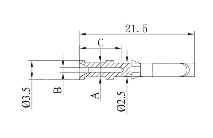 Контакт для разъема серии Heavy-duty SCSF-010-1 SUPU Контакт для разъема серии Heavy-duty SCSF-010-1 SUPU