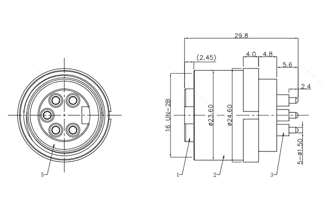 Цилиндрический разъем M7-8U05C-FPBRCU-001 SUPU