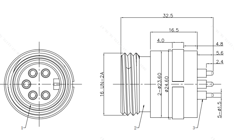 Цилиндрический разъем M7-8U05C-MPBRCU-001 SUPU