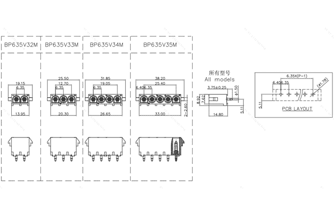 Обжимная клемма BP635V1XM-WT-0000 Обжимная клемма BP635V1XM-WT-0000