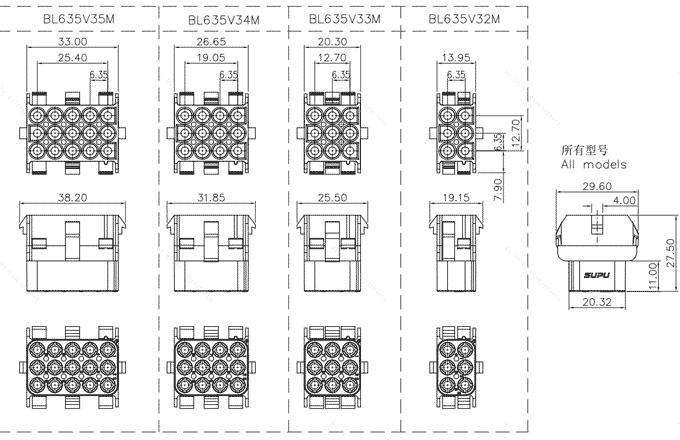 Обжимная клемма BL635V3XM-WT-0000 Обжимная клемма BL635V3XM-WT-0000