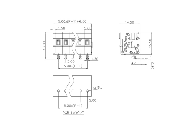 Клеммник на печатную плату 450448 SUPU