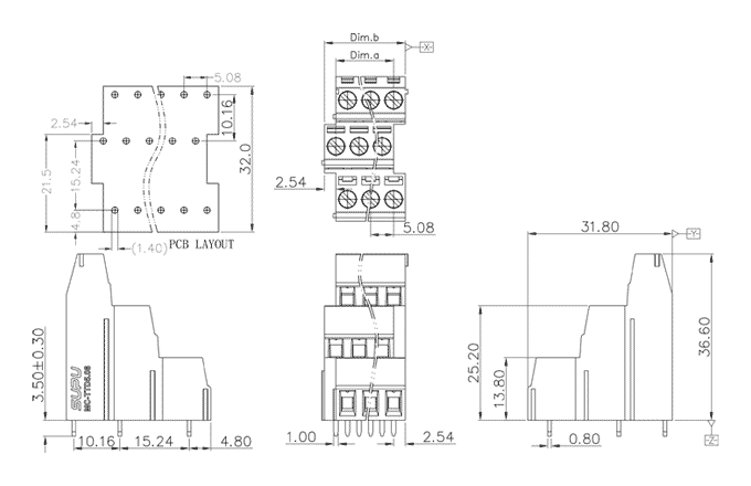 Клеммник на печатную плату MC-TTD5.08H06C-0001 SUPU Клеммник на печатную плату MC-TTD5.08H06C-0001 SUPU