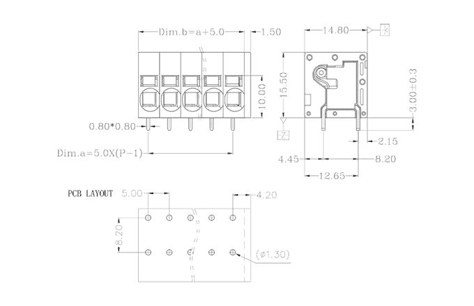 Клеммник на печатную плату MC-TC5.0HXXP-0001 SUPU