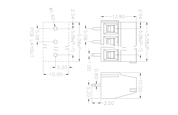 Клеммник на печатную плату MC-TD5.08H06C-0001 SUPU