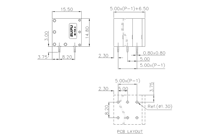 Клеммник на печатную плату MC-TC5.0VXXP-0001 SUPU