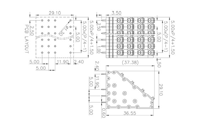 Клеммник на печатную плату MC-FTP5.0A68P-BK-0001 SUPU